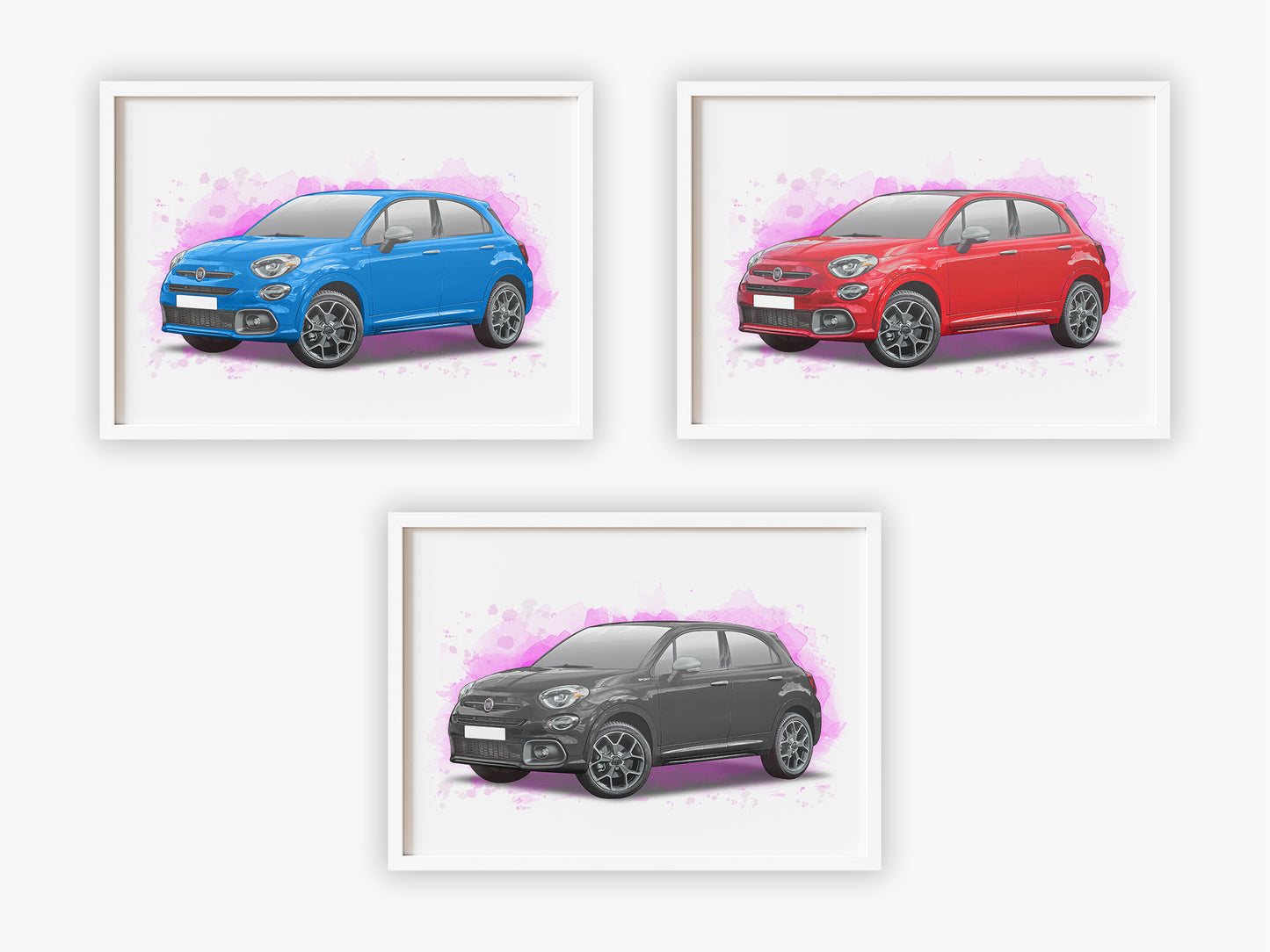 Personalised Fiat 500X Art Print