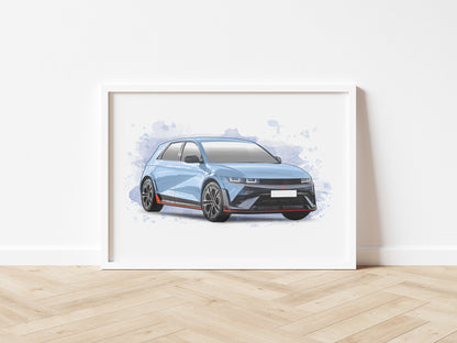 Personalised Hyundai Ioniq 5N Art Print