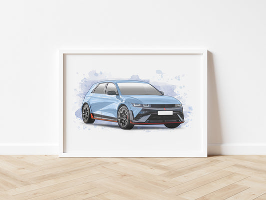 Personalised Hyundai Ioniq 5N Art Print