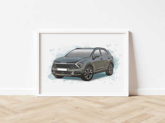 Personalised KIA Sportage Art Print