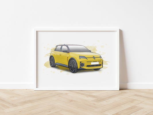 Personalised Renault 5 Art Print