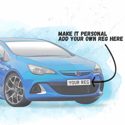 Personalised Vauxhall Astra J Art Print