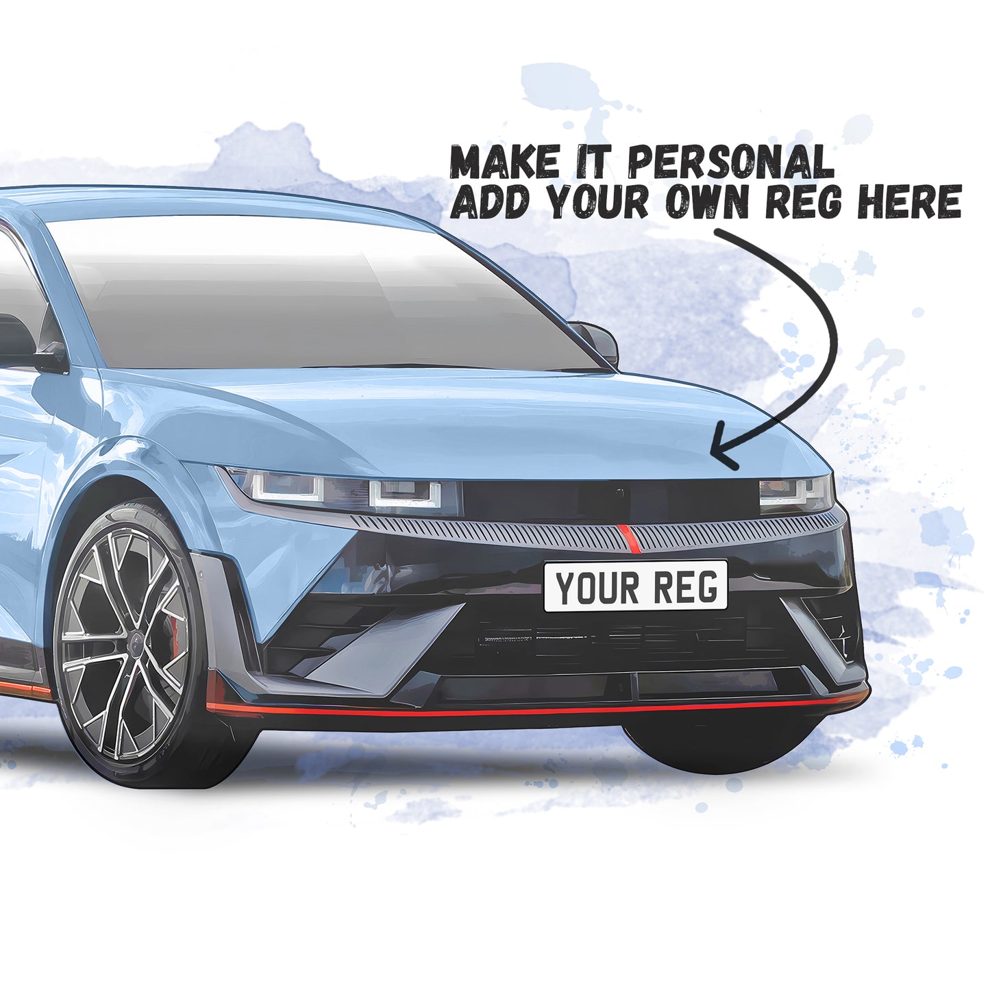 Personalised Hyundai Ioniq 5N Art Print
