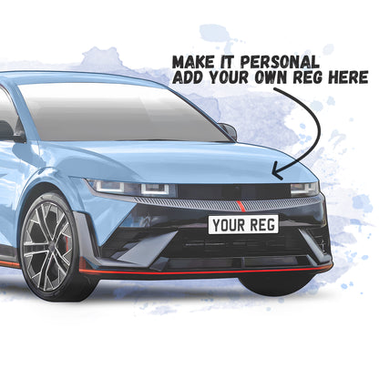Personalised Hyundai Ioniq 5N Art Print