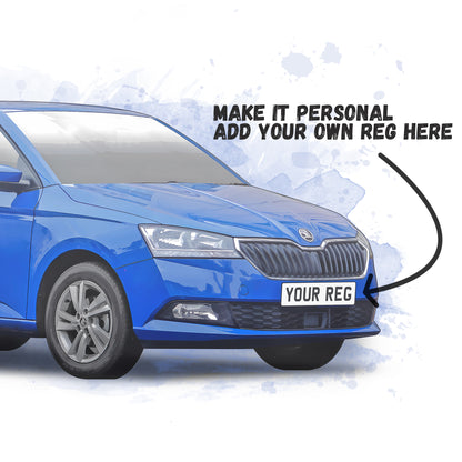 Personalised Skoda Fabia MK3 Art Print