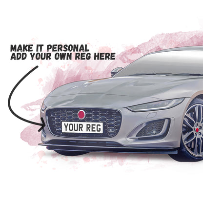 Personalised Jaguar F Type Art Print