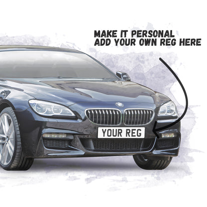 Personalised BMW 6 Series F13 Art Print