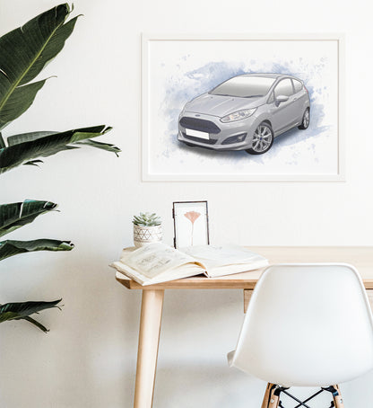 Personalised Ford Fiesta Zetec S Art Print