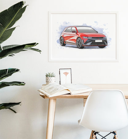 Personalised Hyundai Ioniq 5N Art Print