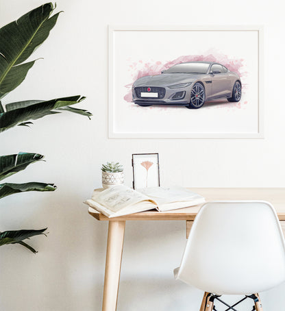 Personalised Jaguar F Type Art Print