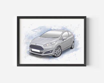 Personalised Ford Fiesta Zetec S Art Print