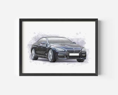 Personalised BMW 6 Series F13 Art Print